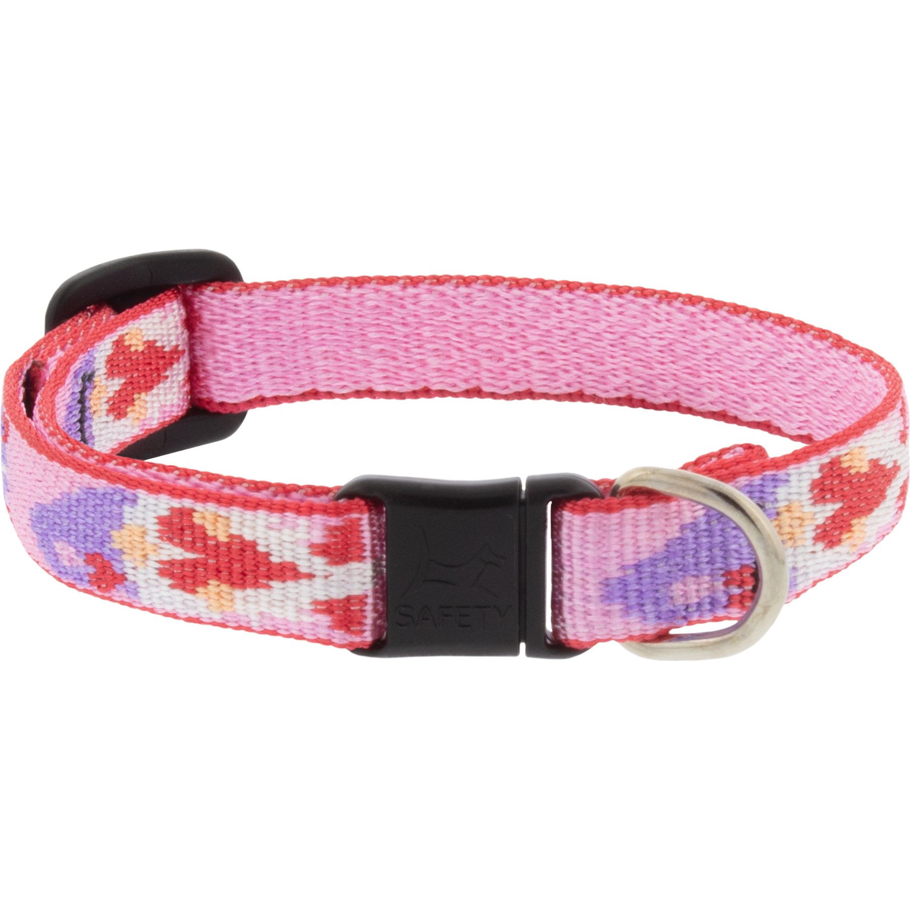 LupinePet Valentine Adjustable Buckle Safety Breakaway Cat Collar, Lovable Gnomes, 8 to 12-in neck, 1/2-in wide