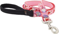 LupinePet Valentine Padded Handle Dog Leash, Lovable Gnomes, Regular: 6-ft long, 1-in wide
