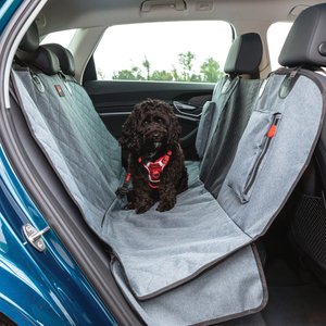 KONG 2-In-1 Bench & American Truck Seat Cover & Hammock, Grey & Red, X-Large