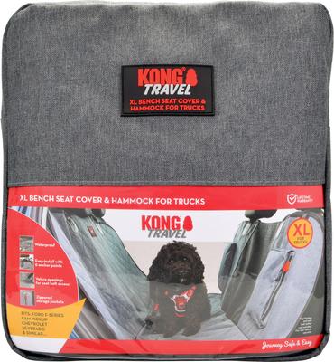 Show full view: KONG 2-In-1 Bench & American Truck Seat Cover & Hammock, Grey & Red, X-Large slide 9 of 10