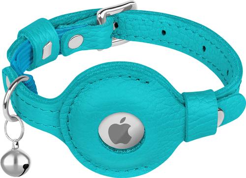 Show full view: OOPSDOGGY Indoor & Outdoor Non Breakaway AirTag Holder Cat Collar with Bell, Light Blue, 8 to 11-in neck, 1/2-in wide slide 10 of 10