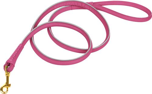 Show full view: OOPSDOGGY Outdoor Rolled Leather Reflective Walking Running Dog Leash, Pink, Small: 6-ft long, 3/8-in wide slide 8 of 8