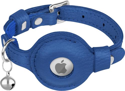Show full view: OOPSDOGGY Indoor & Outdoor Non Breakaway AirTag Holder Cat Collar with Bell, Blue, 8 to 11-in neck, 1/2-in wide slide 9 of 9