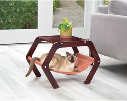 Etna Furniture Style Wooden Table Cat House with Hammock slide 2 of 2