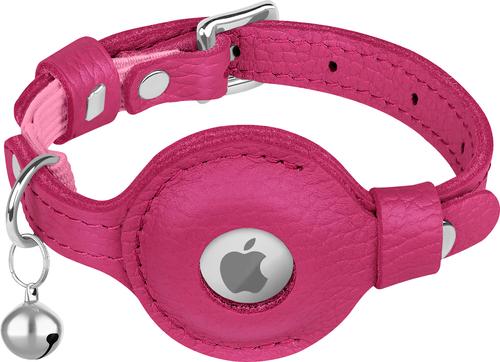 Show full view: OOPSDOGGY Indoor & Outdoor Non Breakaway AirTag Holder Cat Collar with Bell, Pink, 8 to 11-in neck, 1/2-in wide slide 10 of 10