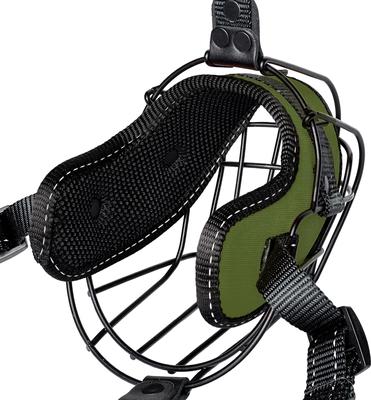 Show full view: OOPSDOGGY Adjustable Breathable Wire Basket Metal Rottweiler Dog Muzzle, Green slide 8 of 9