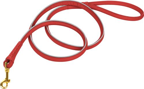 Show full view: OOPSDOGGY Outdoor Rolled Leather Reflective Walking Running Dog Leash, Red, Medium/Large: 6-ft long, 3/4-in wide slide 8 of 8