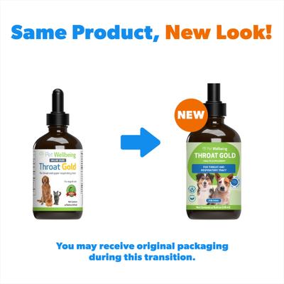 Show full view: Pet Wellbeing Throat Gold Bacon Flavored Liquid Respiratory Supplement for Dogs, 4-oz bottle slide 3 of 11