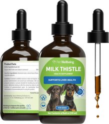 Pet Wellbeing Milk Thistle Bacon Flavored Liquid Liver Supplement for Dogs, 4-oz bottle