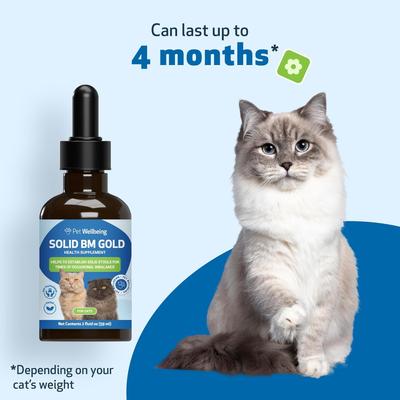 Show full view: Pet Wellbeing BM Tone-Up GOLD for Diarrhea for Cats, 2-oz bottle slide 9 of 11