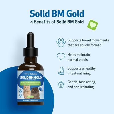 Show full view: Pet Wellbeing BM Tone-Up GOLD for Diarrhea for Cats, 2-oz bottle slide 5 of 11