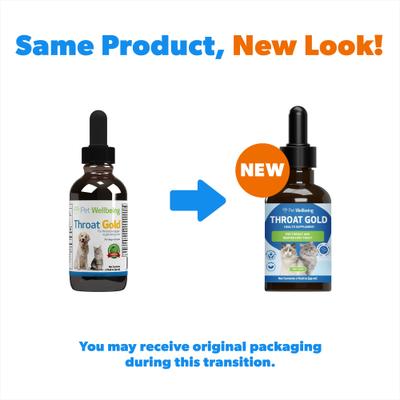 Show full view: Pet Wellbeing Throat Gold Bacon Flavored Liquid Respiratory Supplement for Cats, 2-oz bottle, Blue slide 3 of 11