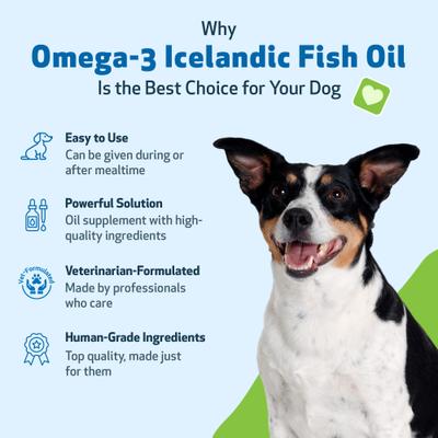 Show full view: Pet Wellbeing Omega 3 Daily Wellness Liquid Skin & Coat Supplement for Dogs, 8-oz bottle slide 6 of 10