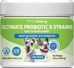Pet Wellbeing Ultimate Probiotic Powder Digestive Supplement for Dogs, 5.64-oz jar