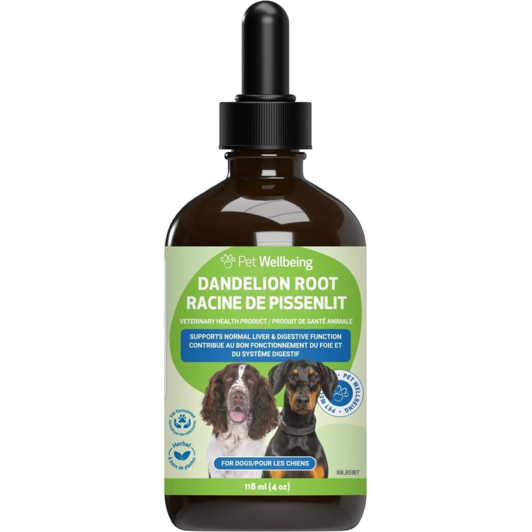 Pet Wellbeing Dandelion Root Bacon Flavored Liquid Digestive & Liver Supplement for Dog, 4-oz bottle