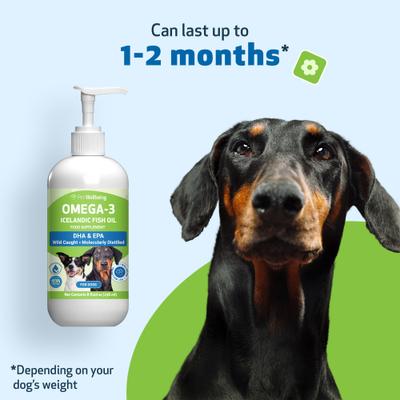 Show full view: Pet Wellbeing Omega 3 Daily Wellness Liquid Skin & Coat Supplement for Dogs, 8-oz bottle slide 8 of 10