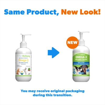 Show full view: Pet Wellbeing Omega 3 Daily Wellness Liquid Skin & Coat Supplement for Dogs, 8-oz bottle slide 3 of 10