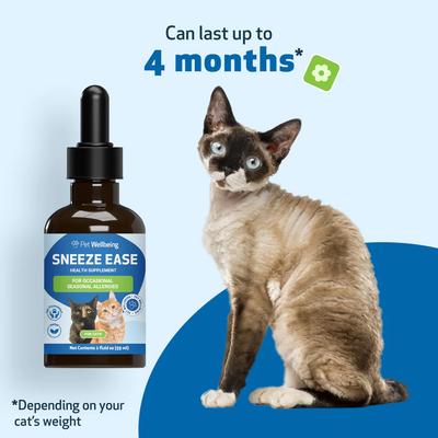 Show full view: Pet Wellbeing Sneeze Ease Bacon Flavored Liquid Allergy Supplement for Cats, 2-oz bottle slide 9 of 10