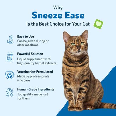Show full view: Pet Wellbeing Sneeze Ease Bacon Flavored Liquid Allergy Supplement for Cats, 2-oz bottle slide 7 of 10