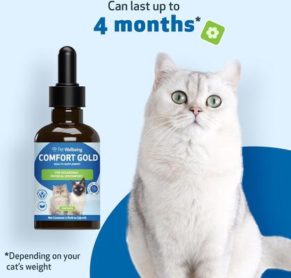 Show full view: Pet Wellbeing Comfort GOLD for Occasional Discomfort for Cats, 2-oz bottle slide 9 of 10