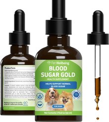 Pet Wellbeing Blood Sugar GOLD Bacon Flavored Liquid Diabetes Supplement for Dogs, 2-oz bottle