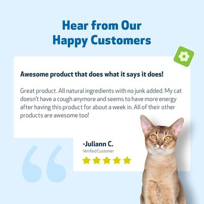 Show full view: Pet Wellbeing Throat Gold Bacon Flavored Liquid Respiratory Supplement for Cats, 2-oz bottle, Blue slide 9 of 11