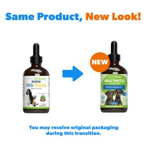 Pet Wellbeing Milk Thistle Bacon Flavored Liquid Liver Supplement for Dogs, 4-oz bottle