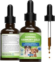 Pet Wellbeing Adrenal Harmony Gold Bacon Flavored Liquid Supplement for Dogs, 2-oz bottle