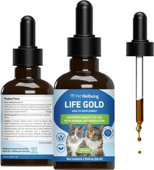 Pet Wellbeing Life GOLD Bacon Flavored Liquid Immune Supplement for Cats, 2-oz bottle