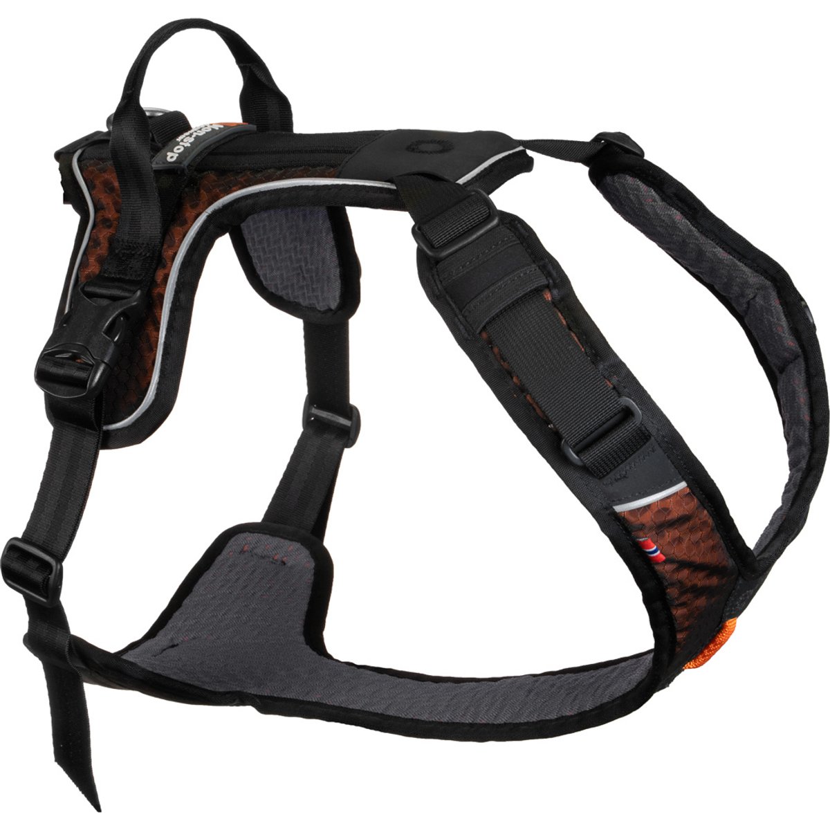 Non-stop Dogwear Rock Dog Harness, Black/Orange, X-Small: 15.7 to 22.8-in chest