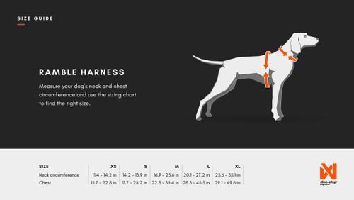 Show full view: Non-stop Dogwear Ramble Dog Harness, Black/Orange, X-Small: 15.7 to 22.8-in chest slide 4 of 4