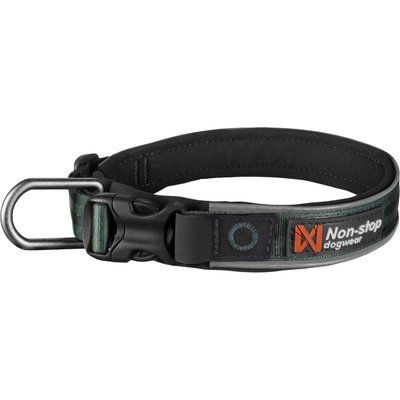 Non-stop Dogwear Non-stop Dogwear Roam Dog Collar, Green, Medium: 15.7 to 17.7-in neck, 1-in wide