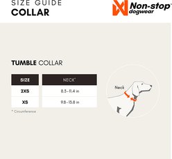 Non-stop Dogwear Tumble Dog Collar, Orange, X-Small: 9.8 to 13.8-in neck, 3/5-in wide slide 2 of 3