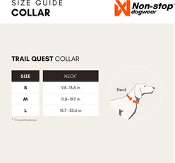 Non-stop Dogwear Trail Quest Dog Collar, Orange/Black, Large: 16 to 25-in neck, 1-in wide slide 2 of 3