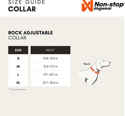 Non-stop Dogwear Rock Adjustable Dog Collar, Black/Orange, Medium: 15 to 17.7-in neck, 1.5-in wide slide 2 of 4