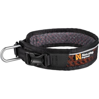 Non-stop Dogwear Non-stop Dogwear Rock Adjustable Dog Collar, Black/Orange, X-Large: 21.7 to 25.6-in neck, 1.75-in wide