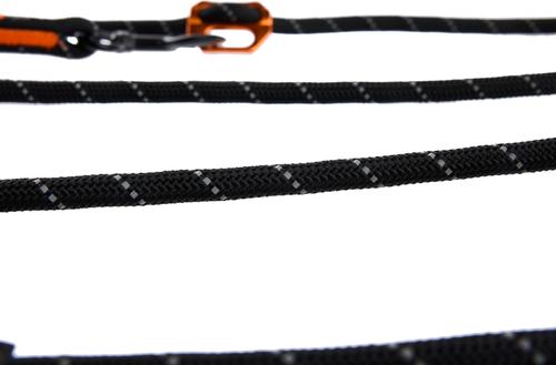 Show full view: Non-stop Dogwear Rock Adjustable Dog Leash, Black, 2.3-m long, 1/3-in wide slide 3 of 4