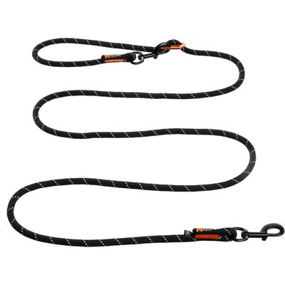 Non-stop Dogwear Non-stop Dogwear Rock Adjustable Dog Leash, Black, 2.3-m long, 1/3-in wide
