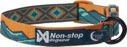 Non-stop Dogwear Rachel Pohl Edition Trail Quest Dog Collar, Teal/Oak, Medium: 12 to 20-in neck, 1-in wide