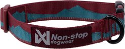 Non-stop Dogwear Trail Quest Dog Collar, Teal/Wine, Medium: 12 to 20-in neck, 1-in wide