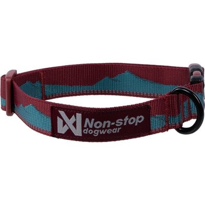 Non-stop Dogwear Non-stop Dogwear Trail Quest Dog Collar, Teal/Wine, Small: 10 to 14-in neck, 3/4-in wide