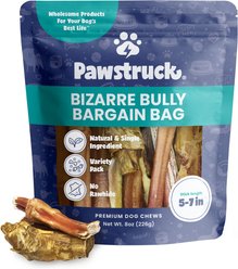 Pawstruck Bizarre Bully Sticks Variety Pack, 8-oz bag