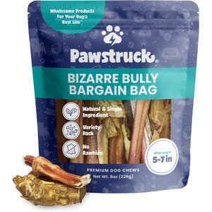 Pawstruck Bizarre Bully Sticks Variety Pack, 8-oz bag