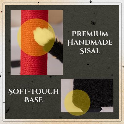 Show full view: Happy & Polly Durable 2-Piece Gothic Sisal Cat Scratcher Set Toy Collection slide 7 of 9