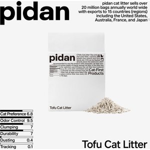 Pidan Organic Tofu Cat Litter, 5.29-lb bag, 4 count
