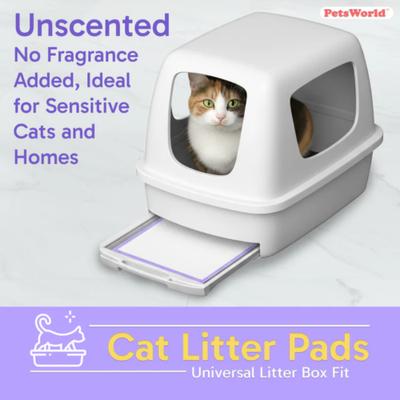 Show full view: PetsWorld Unscented Cat Litter Pads for Litter Box Systems, 200 count slide 3 of 7