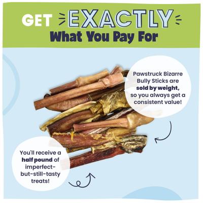 Show full view: Pawstruck Bizarre Bully Sticks Variety Pack, 8-oz bag slide 9 of 10
