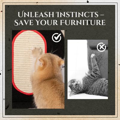 Show full view: Happy & Polly Durable 2-Piece Gothic Sisal Cat Scratcher Set Toy Collection slide 8 of 9