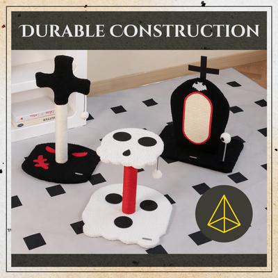 Show full view: Happy & Polly Durable 3-Piece Gothic Sisal Cat Scratcher Set Toy Collection slide 6 of 9