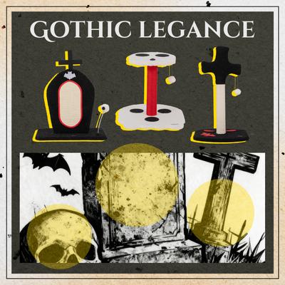 Show full view: Happy & Polly Durable 3-Piece Gothic Sisal Cat Scratcher Set Toy Collection slide 2 of 9